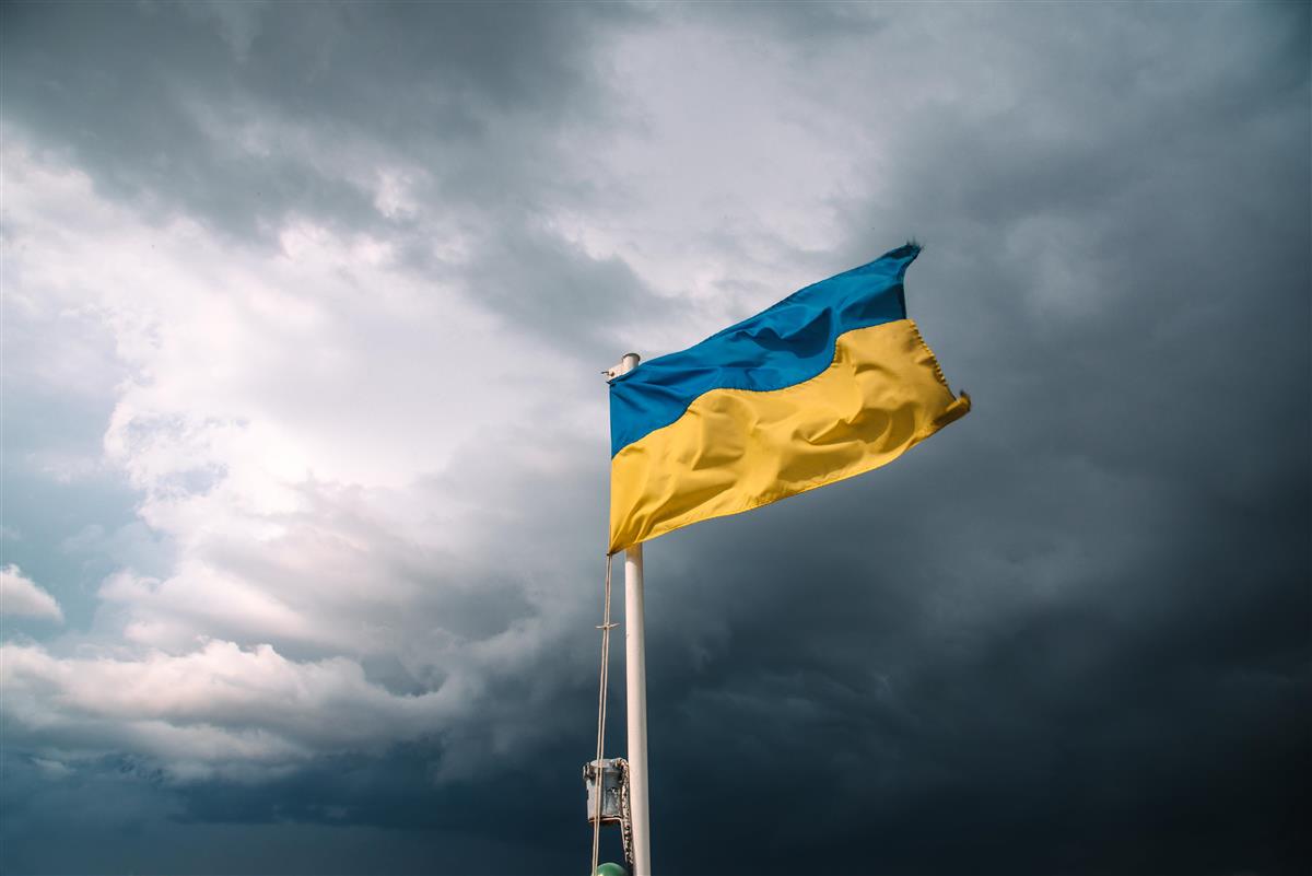 Ukraine, flag - Klikk for stort bilde